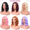 BOB SINTÉTICO AIDADE WIGS CURTO PARA MULHERES MULHERES PARTE BLATE BLACE RED RED COSPLAY PARTE Resistente ao calor 220622