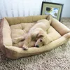 Luksusowe łóżko dla psa dla małych dużych psów ciepło polarowy dom duży rozmiar maty koca pet cat Chihuahua Labrador Husky M L XL Y200330