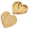 Smoking Accessories Wooden Heart Shaped Ashtray Stainless Steel Bump for Clean Stain