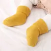 Autumn Winter Baby Girls Socks Newborn Solid Thick Baby Socks Baby Boy Socks Anti Slip Soft Cotton Floor Sock Shoes J220621