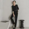 Kadınların İki Parçası Pantolon Satış Merkezi Kadın Resepsiyonist İş Giyim Seti İş Kadın Ofis Üniformaları Lady Elegant Suitswomen's