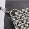 Abendtaschen Kunststoff Silber Perle Perlen Umhängetasche Mode Niedliche Mädchen Herzform Perlen Umhängetasche Straße Frauen Fanny PacksAbend