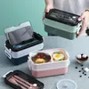 Lunchbox Bento voor Student Kantoormedewerker Dubbellaags Magnetron Verwarming Container Voedselopslag 220409