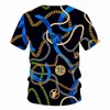 Herr t-shirts 2022 Summer Chain Series T Shirt Men/Women 3D Printed Casual Harajuku Style Fashion Tshirt Streetwear Men Clothing Tops