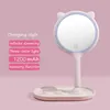Kompakt Aynalar Ayna LED Işık ayarlanabilir dokunmatik Dolum Dolgu Masaüstü Cep Telefon Tutucusu Elde Taşınması Ayna KromPact