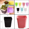 Planters Pots Garden Supplies Patio Lawn Home Mini Flower Square Plastic Planting Gardening Planter Nursery 7 Kinds Of Color Drop Deliver