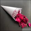 サッシチェアERSホームテキスタイル庭園接着剤レースの花紙の花びらコーンキャンディーホルダーの結婚式の紙吹雪カップ50ピー/パックDIYパーティーの装飾