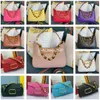 Kobiety torba nitów paznokciowa torebka gęsta łańcuch oryginalny skórzany ramię w torbie crossbody miękka cielę luksusowa torba wiadra kolacja kolacja