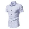 Chemises décontractées pour hommes, 5 couleurs, motif à pois, manches courtes, hauts à la mode, vêtements d'extérieur pour hommes