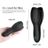 Penis Massager Male Masturbator Cup Vibrators Stimulation Glans Stamina Trainer Delay Lasting 10 Speed Silicone sexy toys for Men