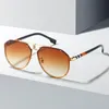 Zonnebrillen Europese en Amerikaanse retromode Frameloze heren Toad Trend zonnescherm MirrorSunglasses311L