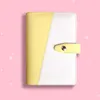 Anteckningar som skarvar Macaron Journal Notebook Binder Diary Pu Leather Soft Cover Paper Planner Travellers CoverNotepads