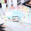 Belts Wild Resin Plastic Transparent Belt Porous Needle Buckle Ladies Laser Love Square Features Skirt Pants BeltBelts Fier22