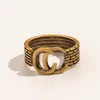 Europa und Amerika -Stil Designer Ringe Frauen lieben Charme Hochzeitsbedarf alter goldener kupferfinger verstellbarer Ring Luxus AC7650836