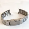 Titta på band 16mm 18mm 22mm 20mm fast krökt rostfritt stål Band Kvinnor Män armbandsur armband Rem Watchband Metal Deli22