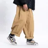 Men's Pants Men's Spring Super Fire Daddy Wide-leg Loose Oversized Men And Women Solid Color Japanese Style Overalls Casual