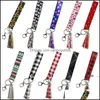 Party Favor Event Supplies Festive Home Garden Tassels Leather Lanyards Strap Armband Armbands Key Chain DHWLB