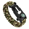New Outdoor Survival Emergency Paracord Shackle Adjustable Buckle Handmade Paracord Link Climbing Rope Cord Women Homme Bracelets Camping RRDS1