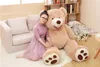 130cm Énorme grand ours américain Peluche ours en peluche couverture en peluche peluche poupée taie d'oreiller sans trucs enfants bébé adulte cadeau