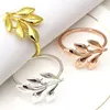 Gold Sliver Leaf Nepkin Ring Table Table Decoration Faction Buckle Buckle Th0151