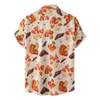 Camisas casuais masculinas Button Down Down Summer Summer Print camise