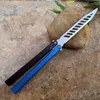 TheOne Falcon Butterfly Trainer Jilt Knife D2 Blade 6061 Авиационная алюминиевая ручка Втулки Свободно качающийся нож EDC Gift