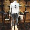 Cartoon Hip Hop Men's Mask Printing Sequin Men's T-Shirts 2022 Summer New Design Short Sleeve Round Neck Black White Gray Casual Tees Clothing Top M-4XL