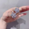 Stud Fashion Cherry Blossom Orecchini Intarsio Cubic Zirconia Giappone Corea Stile Gioielleria Raffinata Per Le Donne Matrimonio Regalo Di San Valentino Moni22