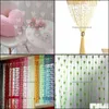 Other Home Decor Garden Line String Door Tassel Divider Sheer Curtains For Living Room Valance 11 Colors Organza Drop Delivery 2021 Igksk