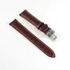 Watch Bands Genuine Leather Watchbands 16-22mm Universal Steel Buckle Strap Wrist Belt Bracelet Tool Hele22