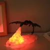 Veilleuses LED feu Dragon lampe à lave décoration de la maison Table lumineuse cadeaux pour enfants nuit