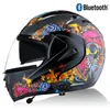 Motosiklet Kaskları 2022 Flip-Up Kask Bluetooth ile Tam Dört Mevsim Sürme Çift Lens Unisex Motosiklet