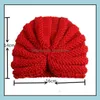 Accessoires pour cheveux Outils Produits Ins Baby Girls Boy Laine Casquettes creuses Enfants Tricot Crochet Chapeau Infant Toddler Boutique Indian Turban Spri