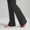 Pantalons de yoga évasés pour femmes, vêtements d'été, taille haute, ajustés, ventre, spectacle, figure, sport, yoga, neuf points