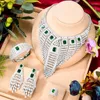 Necklace Earrings Set & Soramoore Bohemia Italy Luxury 4PCS Bangle Ring Jewelry For Women Bridal Wedding Superstar Party Stre22
