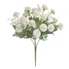 装飾的な花の花輪の花の花の結婚式の装飾のための美しい小さなライラック人工的な高品質秋の花束のシルクカーネーション偽物