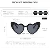 Sunglasses Fashion Heart Love Large Frame Personality Glasses Metal Hinges Various Colors Accessories