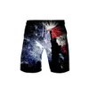 New Skull Eagle USA Flag 3D Board Shorts Turnks Summer New Quick Dry Swiming Shorts Homem Hip Hop Pants Short Roupas de praia Plus Tamanho S-7xl 003