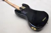 Factory Custom Black 5-String Electric Bass Guitar with Maple Fingerboard Black Block Fret Inlay Gray Pearl Pickguard Gold Hardware Offer Customized