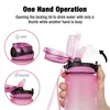 Vattenflaskor 32 oz Portable Bottle Motivational Sports With Time Maker Leak-Proof Cup för Outdoor Sport Fitness BPA 208G