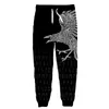 Herenbroek mode grafische lente herfst winter hiphop casual merk 3d print viking de raaf van tattoo polyester v21