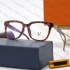 Lunettes de vue Lunettes de soleil Designer Lunettes unies Optique sans puissance proche Mode 4 Couleur Plein Cadre Rectangle Lettre pour Man244Z