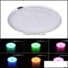 Led Faucet Lights Faucets Showers Accs Home Garden 8 Inch Rgb 7 Colors Light Shower Head Round Matic Changing Water Saving Rain High Pres