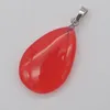 Pendanthalsband Natural Red Carnelian Stone Bead Gem Water-Drop Fashion Jewelry S3142 Hovordles