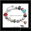 Charm Bracelets Jewelry 11 Colors Fashion 925 Sterling Sier Daisies Murano GlassCrystal European Beads Fits S Dhtin