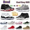 Cool Grey 11 heren basketbalschoenen Jumpman 11s Concord Bred Pure Violet Space Jam Cap and Gown 72-10 low Win Like 82 Legend Blue Rose Gold buitensportsneakers