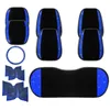 Housses de siège de voiture strass bleu incrusté de mode Simple housse de coussin antidérapante de protection fournitures intérieures voiture