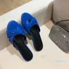 Fashion Beach Flat Slippers Womens Designer Schoenen Mooie Royal Six Colors J888