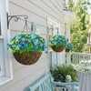 Dekorativa blommor kransar buntar konstgjorda för utomhusdekoration UV resistent faux plastgrönska buskar växter hem trädgård vår