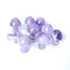 2cm Amethyst esculpida mini cogumelo cura de cura de cura de reiki estátua mineral ornamento decoração de casa presente mki por atacado